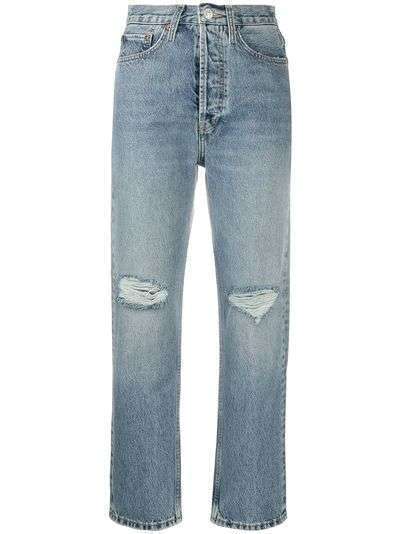 RE/DONE укороченные джинсы с прорезями