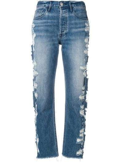3x1 укороченные джинсы с рваными деталями