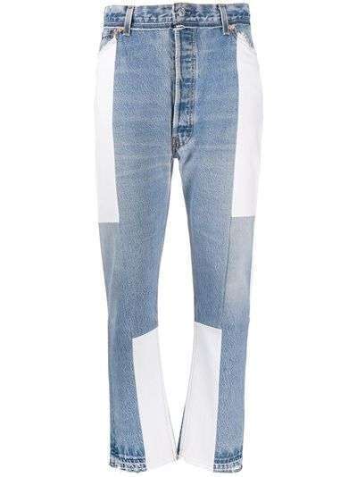 RE/DONE укороченные джинсы со вставками