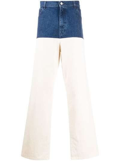 Raf Simons джинсы широкого кроя со вставками