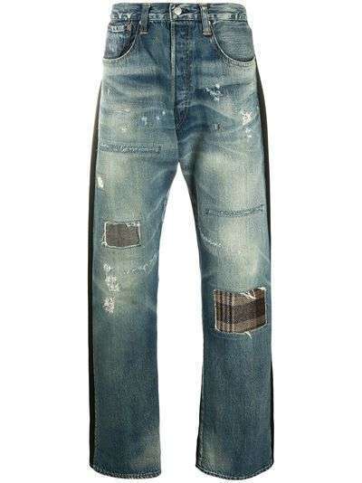 Junya Watanabe MAN широкие джинсы с нашивками