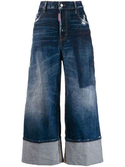 Dsquared2 джинсы широкого кроя со вставками