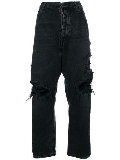 UNRAVEL PROJECT широкие джинсы с рваными деталями