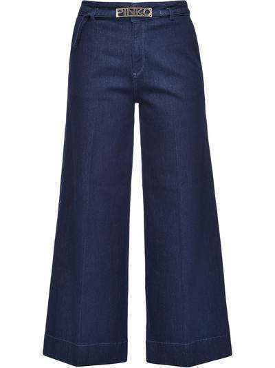 Pinko джинсы широкого кроя с металлическим логотипом