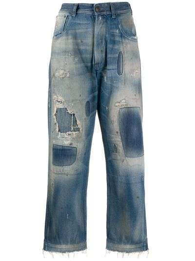 Maison Margiela джинсы с эффектом потертости