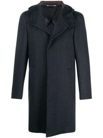 Canali пальто с потайной застежкой и оборками