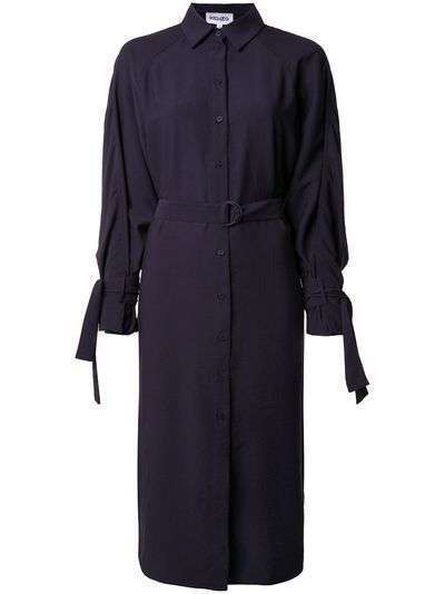 Kenzo платье-рубашка с кейпом и поясом