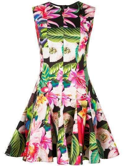 Philipp Plein платье мини с цветочным принтом