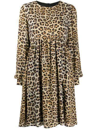 Boutique Moschino платье-туника с леопардовым принтом