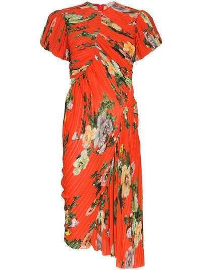 Preen By Thornton Bregazzi плиссированное платье Meggy с цветочным принтом
