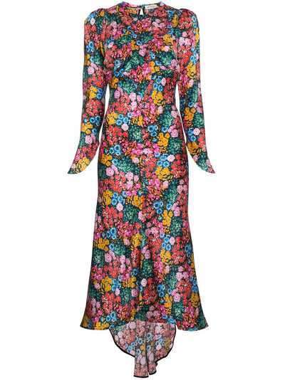 The Attico платье миди с цветочным принтом