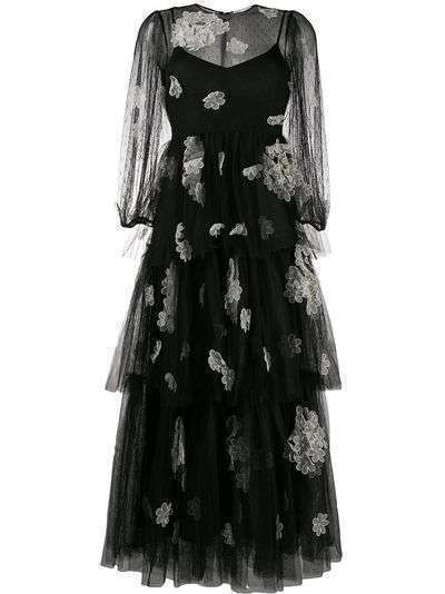 RedValentino тюлевое платье с вышивкой