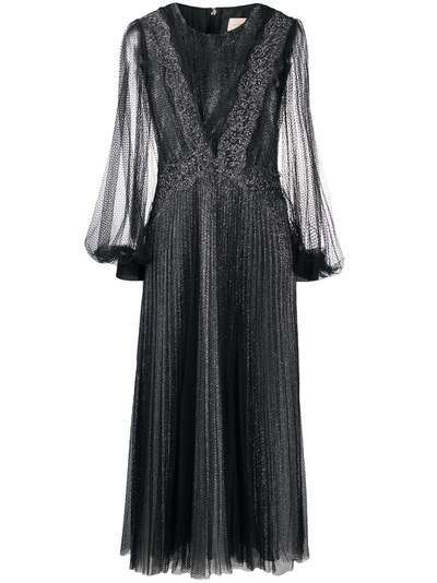 Christopher Kane платье из тюля с блестками и плиссировкой