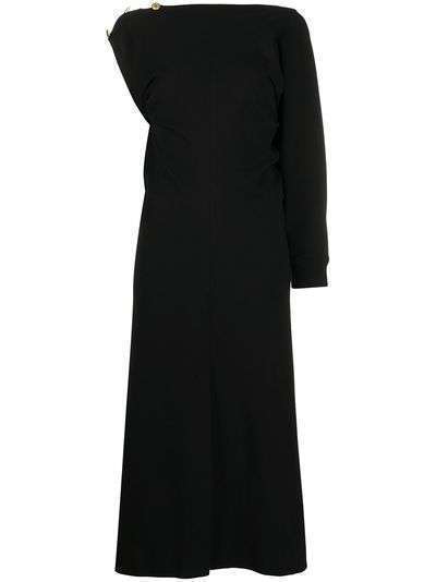 Givenchy платье в рубчик с одним рукавом