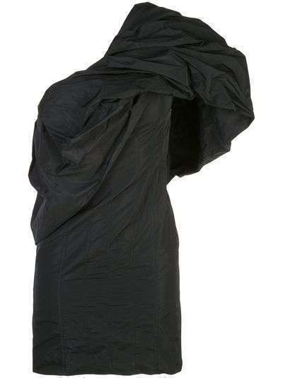 Givenchy платье на одно плечо со сборками