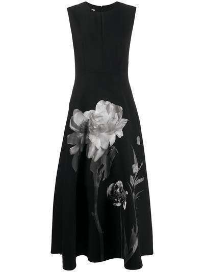 Valentino платье без рукавов с цветочным принтом