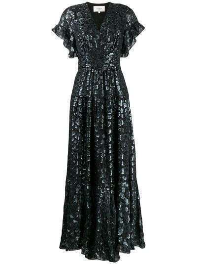 Ba&Sh платье Gemma с леопардовым принтом и эффектом металлик