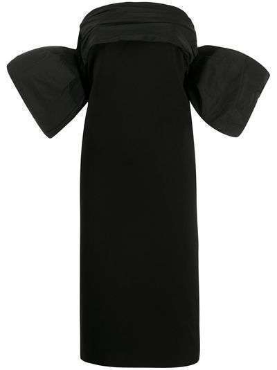 Givenchy платье без бретелей с объемными рукавами