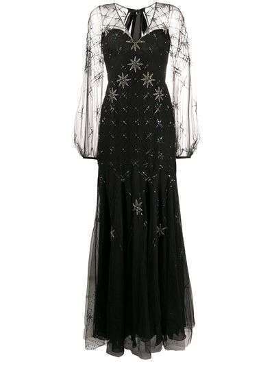 Temperley London декорированное платье с завязками сзади