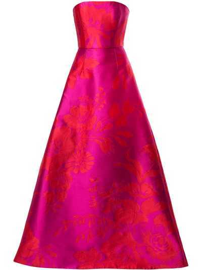 Carolina Herrera жаккардовое платье с цветочным узором