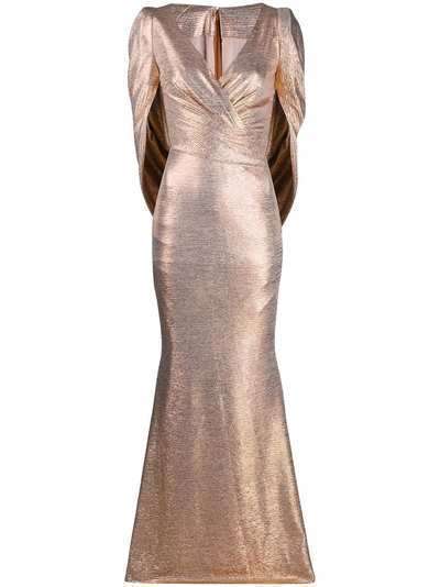 Talbot Runhof платье Rosin с эффектом металлик