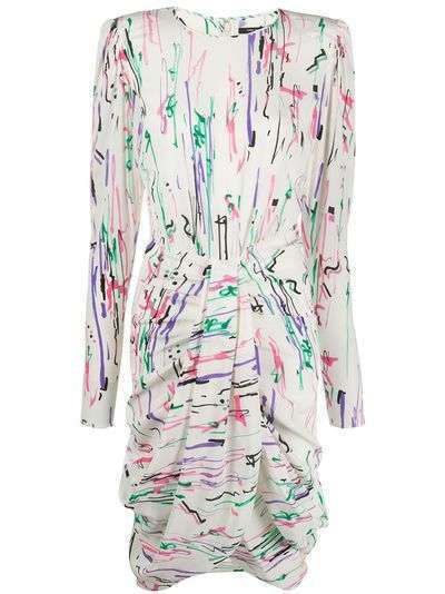 Isabel Marant платье миди с абстрактным принтом и драпировкой