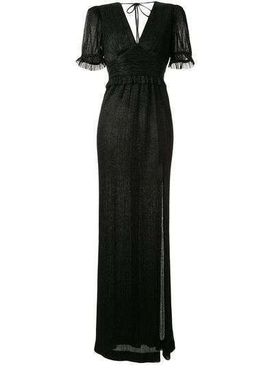 Rebecca Vallance плиссированное платье Luna с эффектом металлик