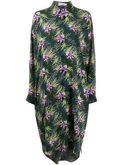 Givenchy платье-рубашка с цветочным принтом
