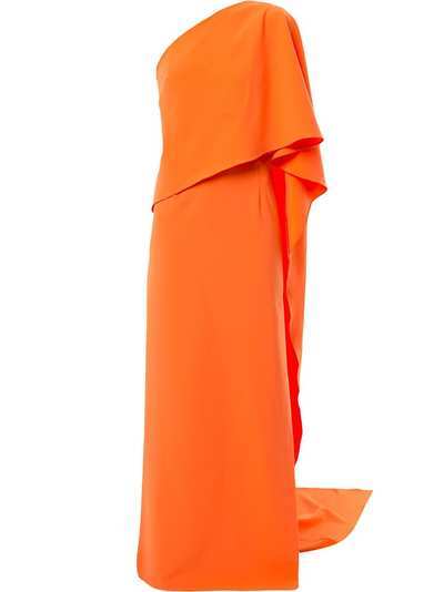 Carolina Herrera расклешенное платье на одно плечо