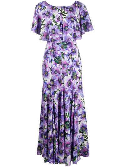 Dolce & Gabbana платье макси с цветочным принтом