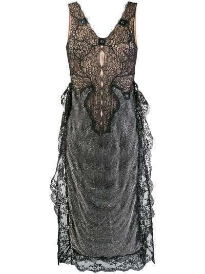 Christopher Kane сетчатое платье без рукавов с кристаллами