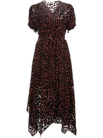 DVF Diane von Furstenberg бархатное платье Katherine с запахом