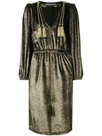 Alberta Ferretti metallic sheen dress