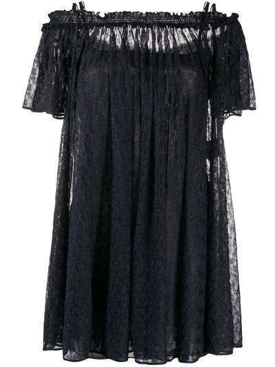 Missoni платье мини с открытыми плечами и блестками