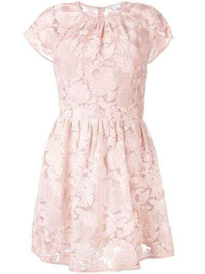 RedValentino платье мини из цветочного кружева