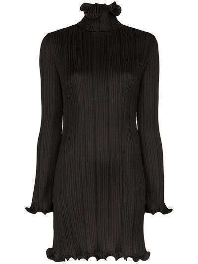 Givenchy плиссированное платье с оборками