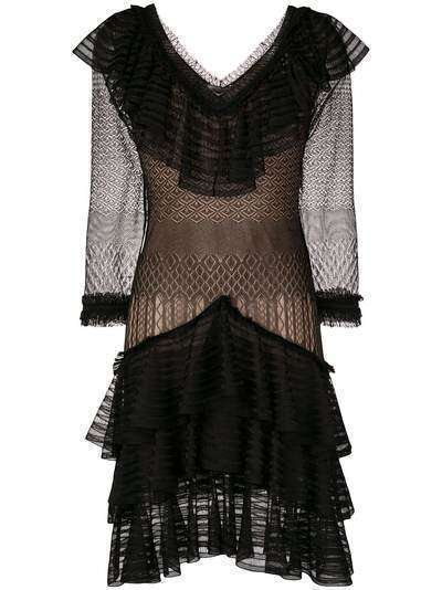 Alexander McQueen прозрачное платье с оборками