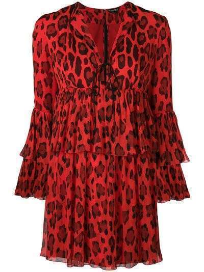Tom Ford платье с леопардовым принтом и оборками
