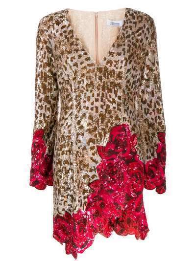 Blumarine платье мини с леопардовым принтом