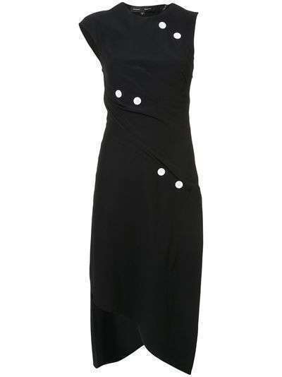 Proenza Schouler Short Spiral Dress with Button Detail