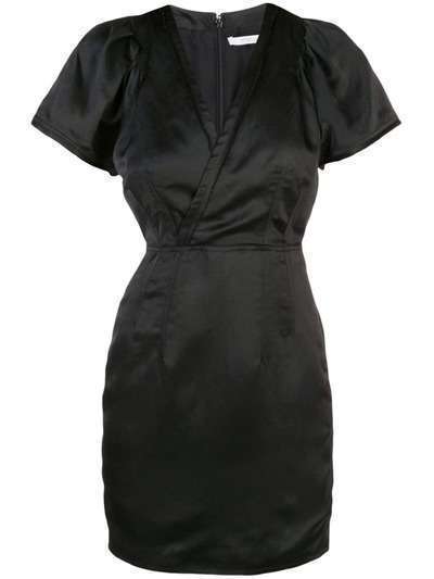 Derek Lam 10 Crosby атласное платье с V-образным вырезом и рукавами кап