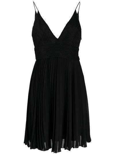 Givenchy плиссированное платье с кружевом
