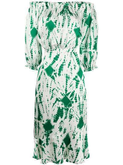 Essentiel Antwerp приталенное платье миди Verde