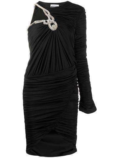 Moschino декорированное платье на одно плечо с оборками