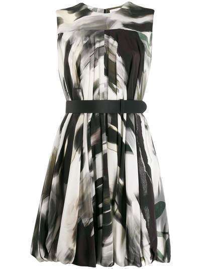 Alexander McQueen короткое платье с абстрактным принтом