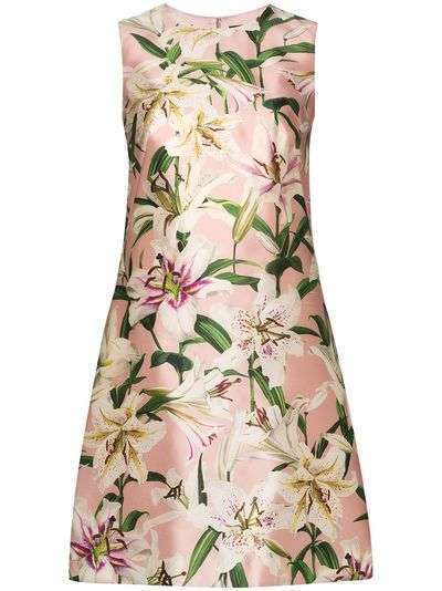 Dolce & Gabbana платье-трапеция с цветочным принтом