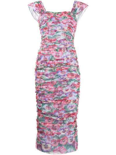 Dolce & Gabbana приталенное платье с цветочным принтом