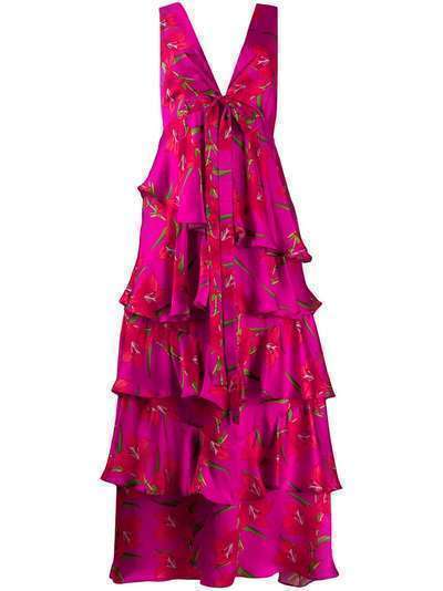 Borgo De Nor платье Flavia с цветочным принтом и оборками