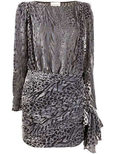 Giuseppe Di Morabito полупрозрачное платье с леопардовым принтом