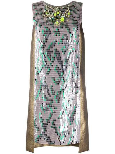 Matthew Williamson коктейльное платье с пайетками и вставками
